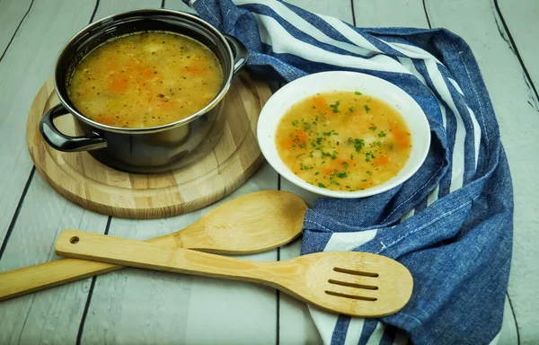 수프를 만드는 — 스톡 사진