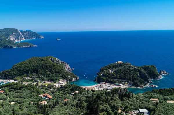 Mirador Bella Vista Isla Griega Del Corfú Mar Adriático — Foto de Stock