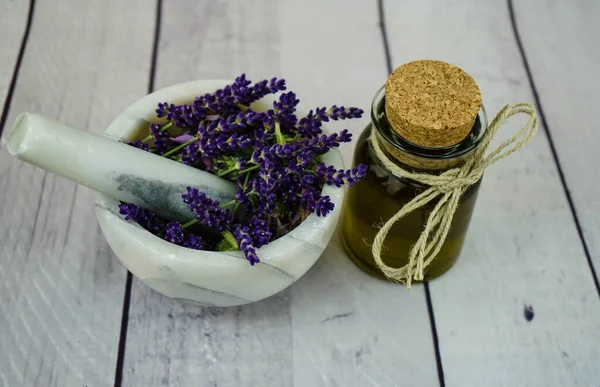 Alternative medicine with Fresh lavender