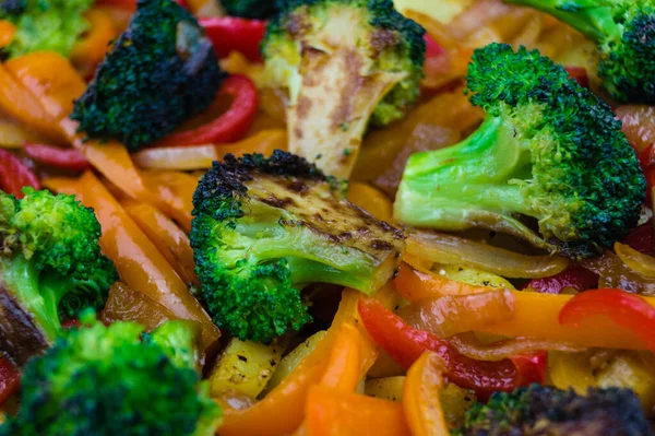 Low Carb Essen Ofen Gekocht Frisches Gemüse — Stockfoto