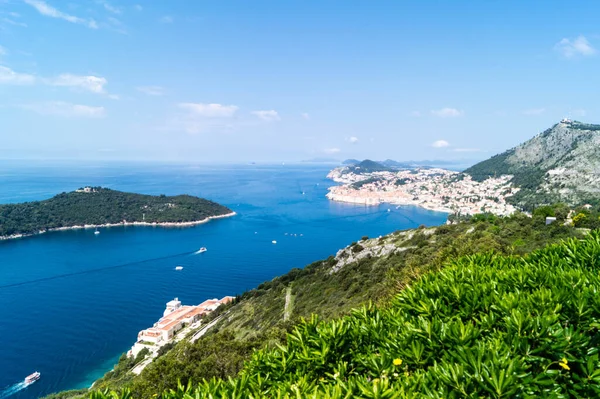 Vista Desde Monte Sdr Otok Lokrum Una Pequeña Isla Cerca — Foto de Stock