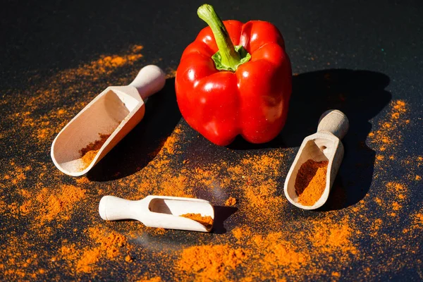 Red Hungary Paprika Sweet Spice — Stock Photo, Image