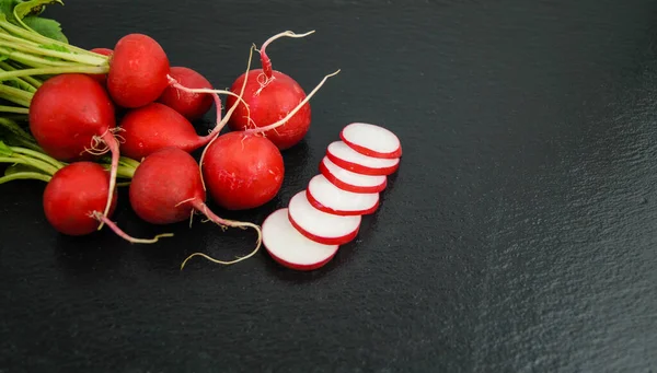 Rabanete Primavera Vermelho Fresco Colhido — Fotografia de Stock