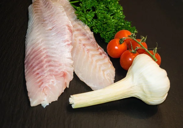 Delicioso Filete Pescado Pargo Rojo — Foto de Stock