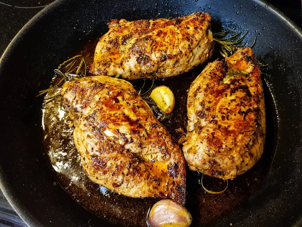 Filled Marinated Chicken Breasts — Stock Photo, Image