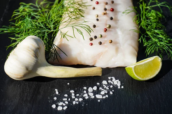 Carne Fresca Langosta Atlántica Con Hierbas Especias —  Fotos de Stock