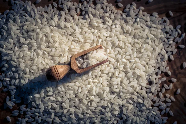 Arroz Sushi Sobre Madera Oliva — Foto de Stock