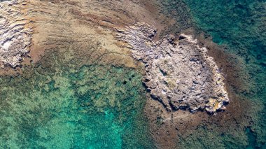 Arutas Sahili, Sinis Yarımadası, Sardunya 'nın insansız hava aracı panoraması