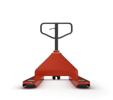 El transpalet, üzerinde beyaz izole