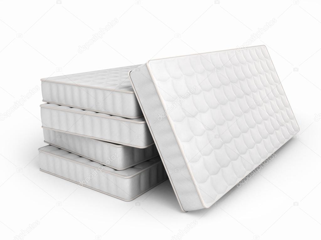 mattresses isolated on white background