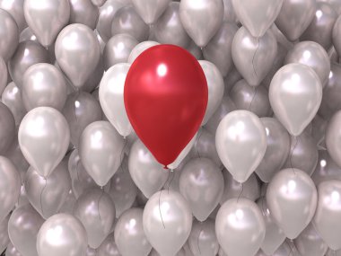 arka planda bir kırmızı top ile beyaz top