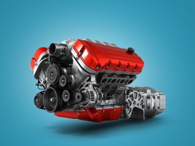 Otomotiv Motor şanzıman derleme üzerinde beyaz bir backgr izole