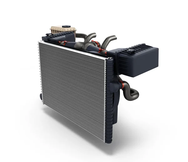 Beyaz arka plan üzerinde 3d render izole araba radyatör
