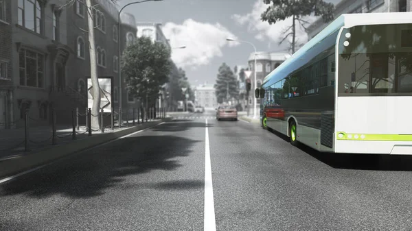 Carreteras Ciudad Día Estanción Autobuses Escena Exterior Render — Foto de Stock