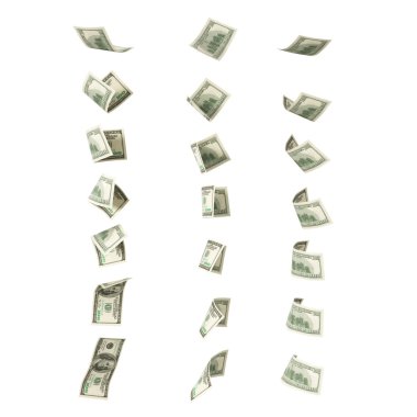 100 dolarlık banknotlar uçan alınması