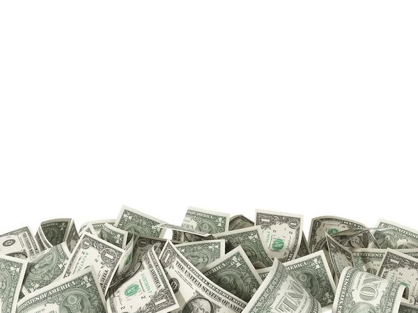 1 yer f beyaz zemin üzerine izole para yığını