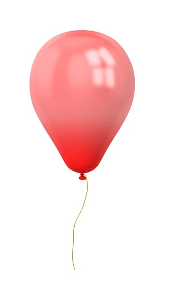 Ballon rouge festif isolé sur blanc — Photo