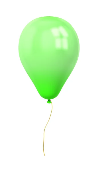 Праздничный зелёный шарик, изолированный на белом — стоковое фото