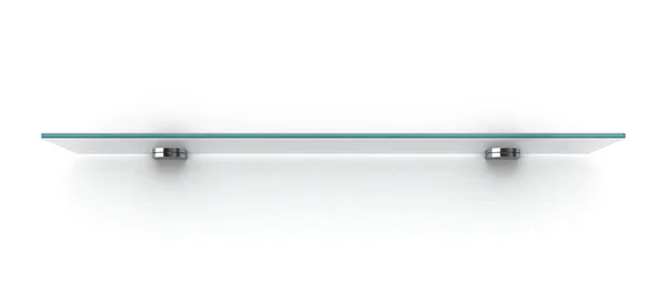 Tomma glashylla isolerad på vit vägg — Stockfoto