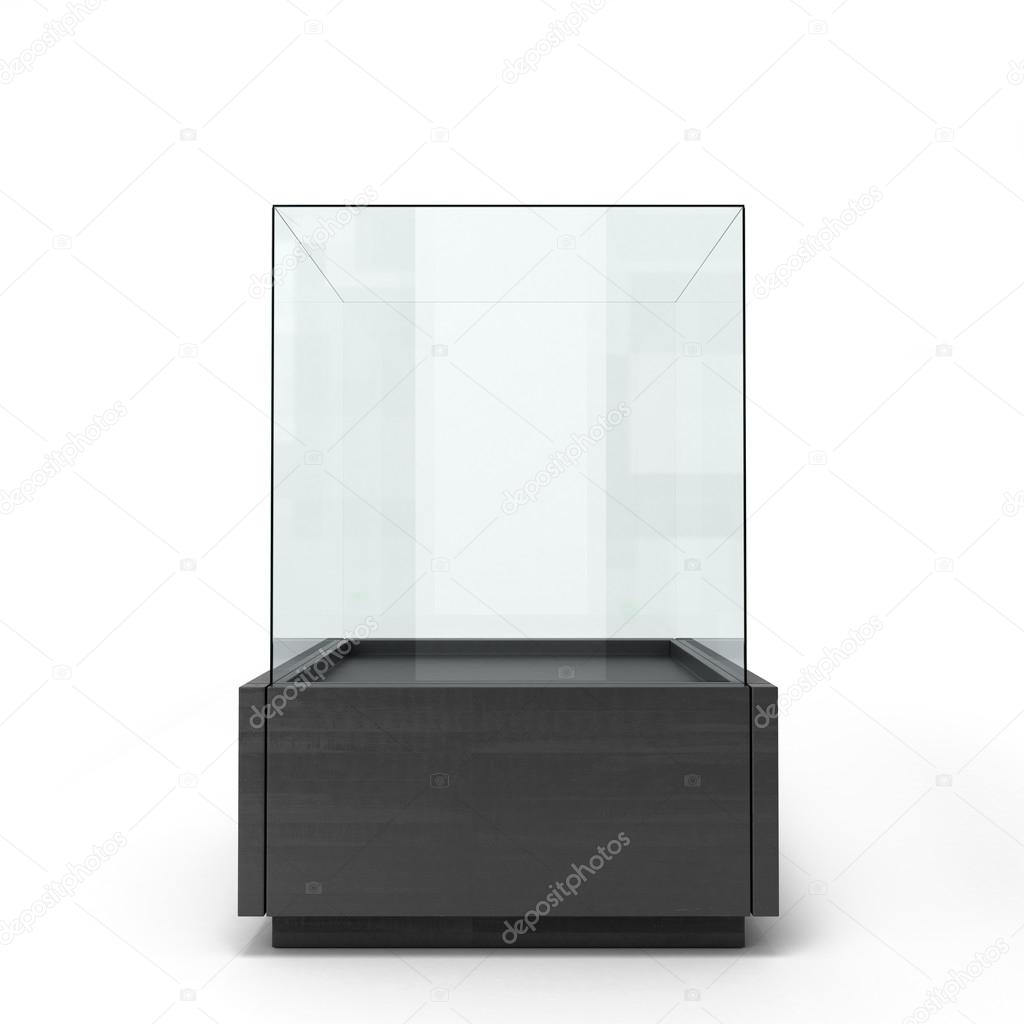 Black glass window isolated on a white background front view