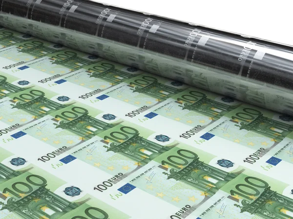 money machine to print new euro banknotes