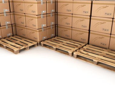 Kargo, teslimat ve ulaşım sanayi kavramı: yığın araba