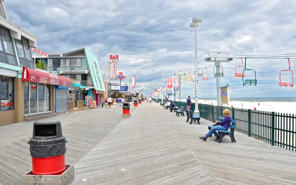 Jersey Shore Seaside Heights Grande Diversão Familiar Pela Costa Com — Fotografia de Stock