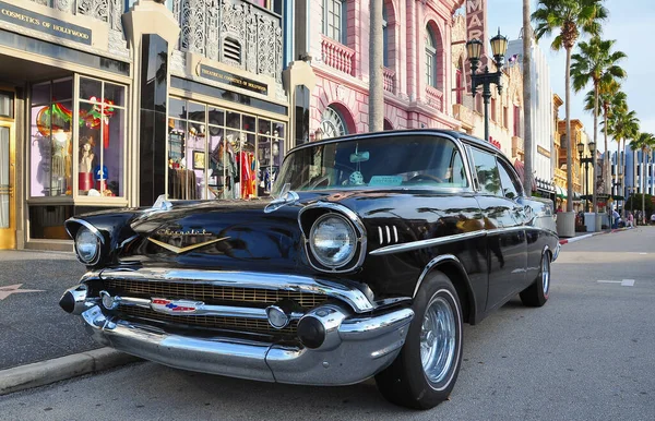 Chevy Bel Air Ajtó Ikonikus Mel Diner Előtt Flottafotó — Stock Fotó