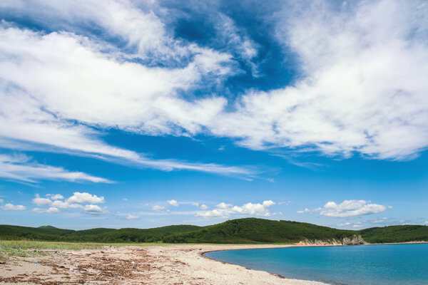 Побережье Тихого океана - японский морской пейзаж

