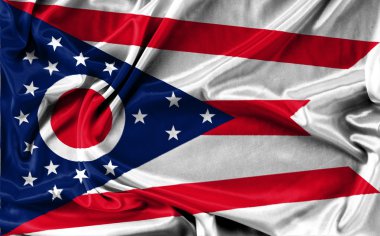Ohio bayrak desen kumaş doku
