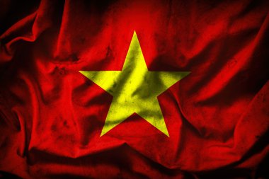 Grunge Vietnam bayrağı--antika arka plan