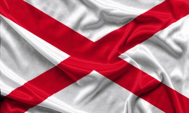 Alabama bayrak - buruşuk kumaş arka plan, duvar kağıtları