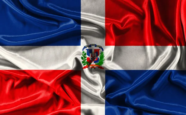 Vlag van de Dominicaanse Republiek — Stockfoto