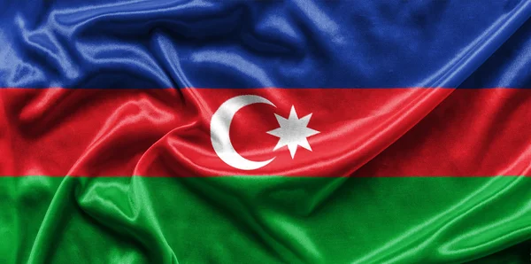Azerbaigian sventola bandiera — Foto Stock
