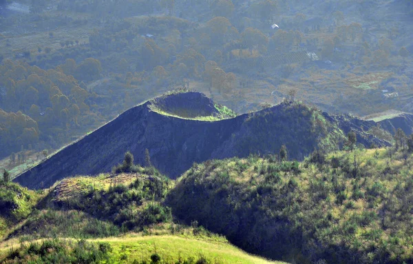 Batur Volkanı Bali Endonezya Nın Bangli Naipliği Etrafını Sardı — Stok fotoğraf