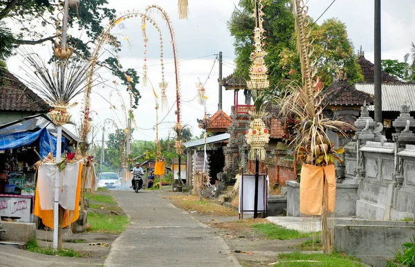 Badung Indonesia Septiembre 2016 Pueblo Balinés Tradicional Con Algunos Adornos — Foto de Stock