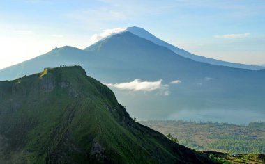 Bali Endonezya Kintamani 'deki Batur Dağı manzarası