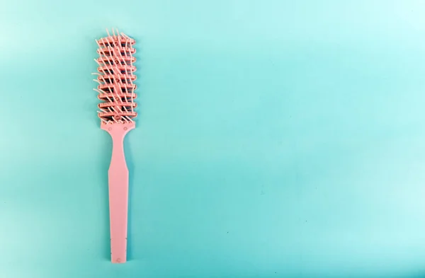 Used Pink Hair Comb Isolated Color Background — Stock Photo, Image