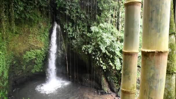 Pequeña Cascada Kincir Pueblo Babahan Tabanan Regencia Bali Indonesia Con — Vídeos de Stock