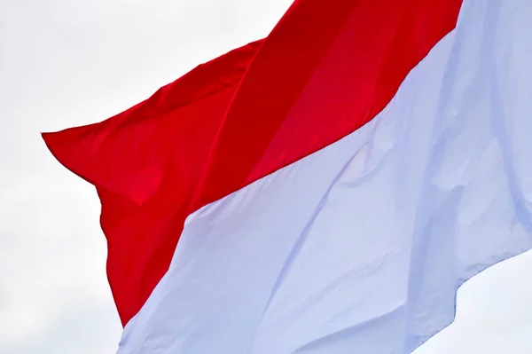 Bandera Indonesia Color Rojo Blanco Bendera Merah Putih Día Independencia — Foto de Stock