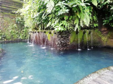 Bir sürü küçük şelalesi olan doğal yüzme havuzu.