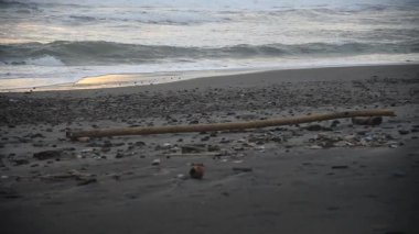 Öğleden sonra siyah kumsal