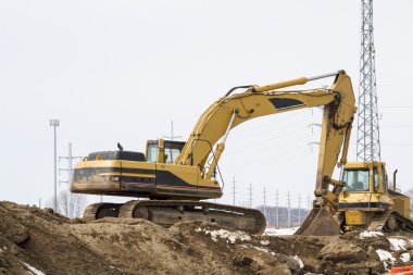 Bir Jobsite Ekskavatör