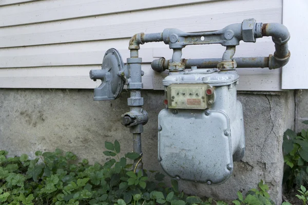 Residential Home Gas Meter — Stock Image Residential Home Gas Meter Stock Image