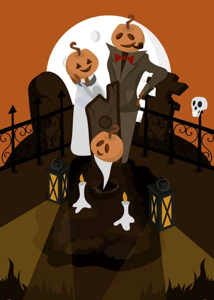 Feliz Halloween Una Postal Para Unas Vacaciones Místicas Día Todos — Vector de stock