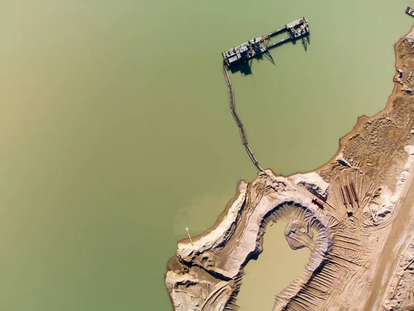 Taş ocağındaki kum çıkarma suyu ile birlikte pompalanmış.