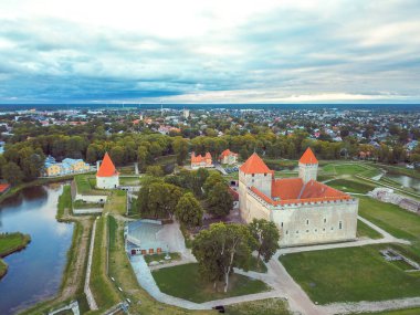Kuressaare episcopal castle in the center of Kuressaare, Saaremaa island clipart