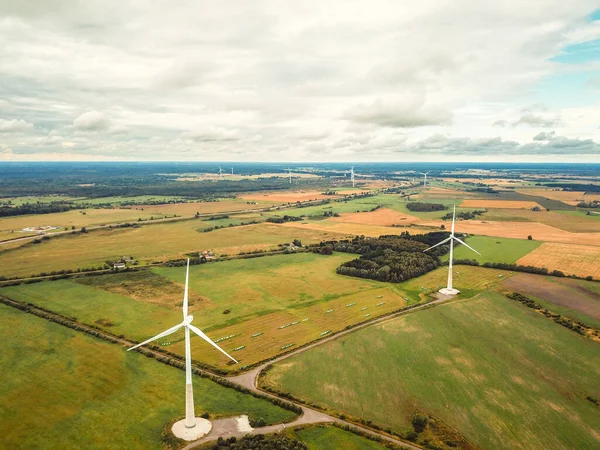 electric wind turbines in Estonian fields