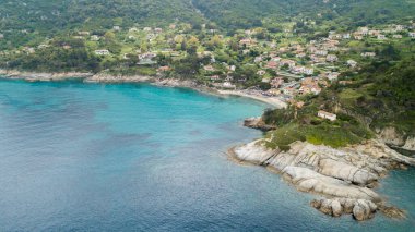 Elba Adası 'ndaki Sant' Andrea plajları.