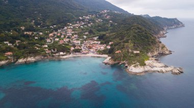 Elba Adası 'ndaki Sant' Andrea plajları.